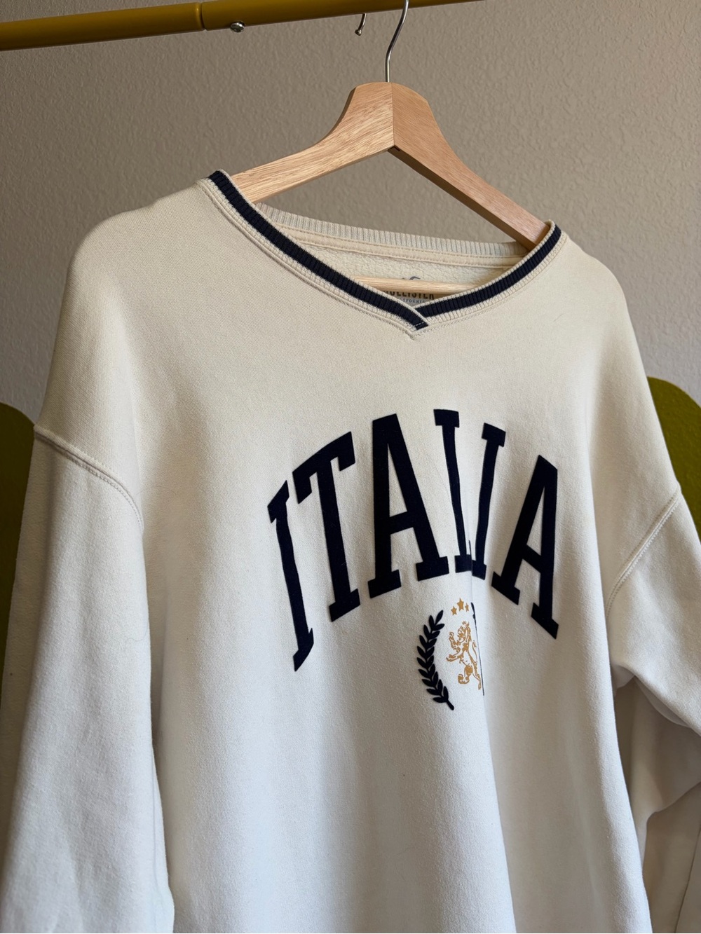 Oversized Italia Varsity Crewneck